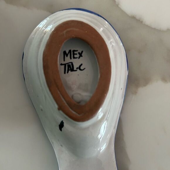 Talavera Spoon Rest Mexico Folk Art Holder Handcrafted Ceramic Pottery - Picture 4 of 13